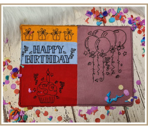 Stickdatei - ITH Geburtstags Mug Rug